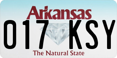 AR license plate 017KSY