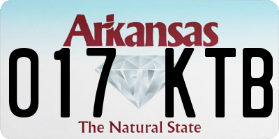 AR license plate 017KTB