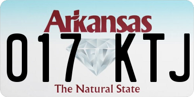 AR license plate 017KTJ