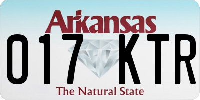 AR license plate 017KTR