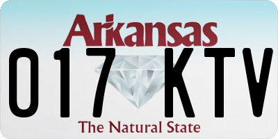 AR license plate 017KTV