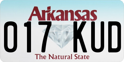 AR license plate 017KUD