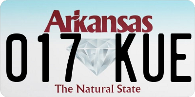 AR license plate 017KUE