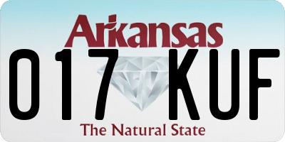 AR license plate 017KUF
