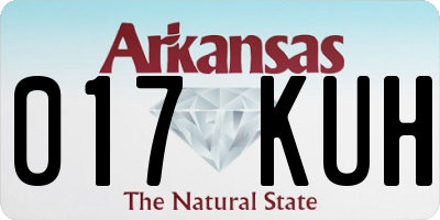 AR license plate 017KUH