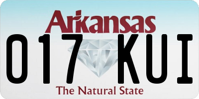 AR license plate 017KUI