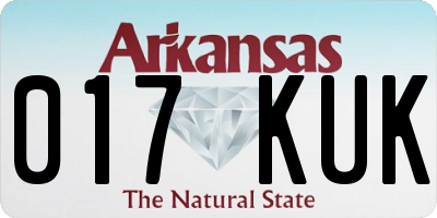 AR license plate 017KUK