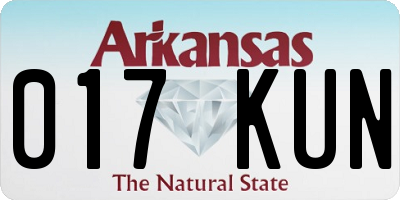 AR license plate 017KUN