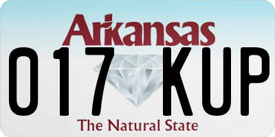 AR license plate 017KUP