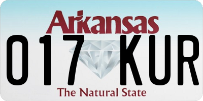 AR license plate 017KUR