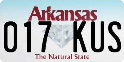 AR license plate 017KUS