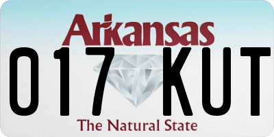 AR license plate 017KUT