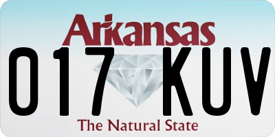 AR license plate 017KUV