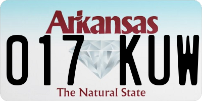AR license plate 017KUW