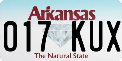 AR license plate 017KUX