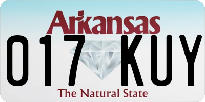 AR license plate 017KUY