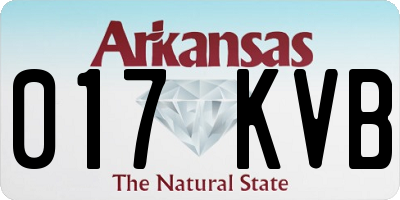 AR license plate 017KVB