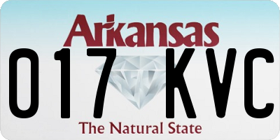 AR license plate 017KVC