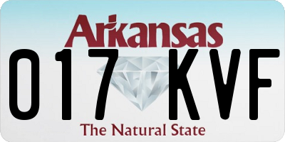 AR license plate 017KVF