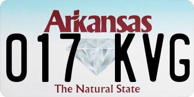 AR license plate 017KVG