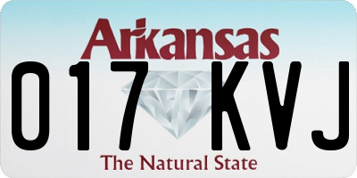 AR license plate 017KVJ