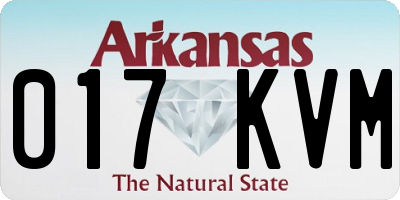 AR license plate 017KVM