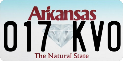 AR license plate 017KVO