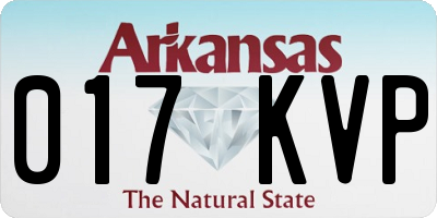 AR license plate 017KVP