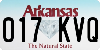 AR license plate 017KVQ