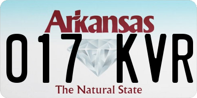 AR license plate 017KVR