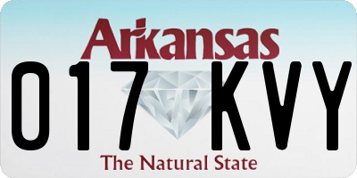 AR license plate 017KVY