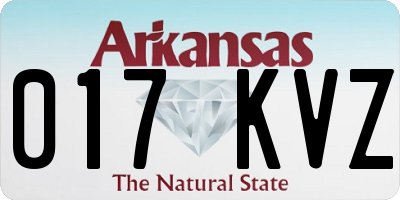 AR license plate 017KVZ