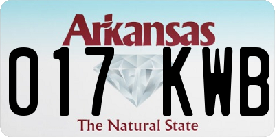 AR license plate 017KWB