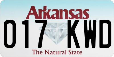 AR license plate 017KWD