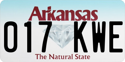 AR license plate 017KWE