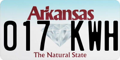AR license plate 017KWH
