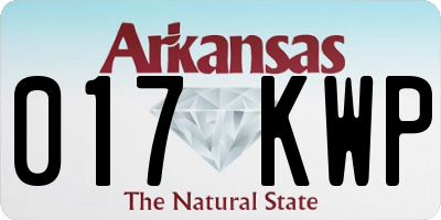 AR license plate 017KWP