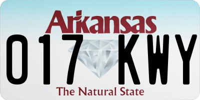 AR license plate 017KWY