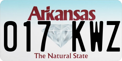 AR license plate 017KWZ