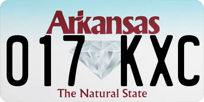 AR license plate 017KXC