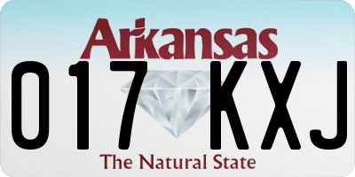 AR license plate 017KXJ