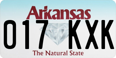 AR license plate 017KXK