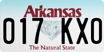 AR license plate 017KXO