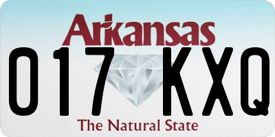 AR license plate 017KXQ