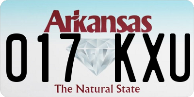 AR license plate 017KXU