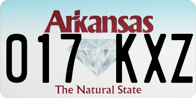 AR license plate 017KXZ