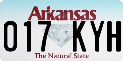 AR license plate 017KYH
