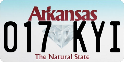 AR license plate 017KYI