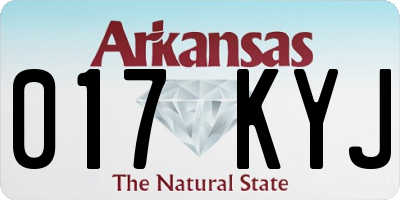 AR license plate 017KYJ