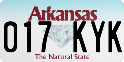 AR license plate 017KYK
